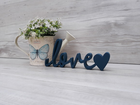 love coração - lettering em mdf