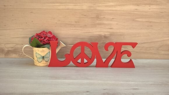 Love horizontal - linha Hippie - 8 cm