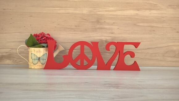 Love horizontal - linha Hippie - 8 cm