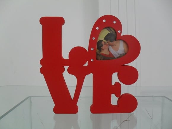 Love NY Coração Porta Retrato