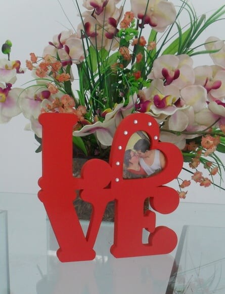 Love NY Coração Porta Retrato