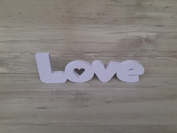 Love vazado coração - linha DW - letras em mdf
