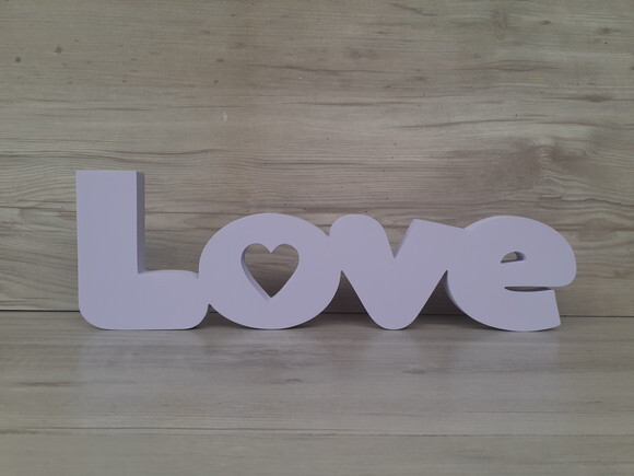 Love vazado coração - linha DW - letras em mdf