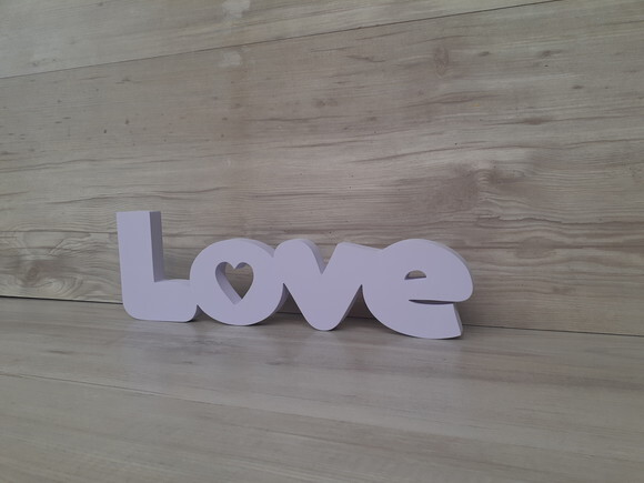 Love vazado coração - linha DW - letras em mdf