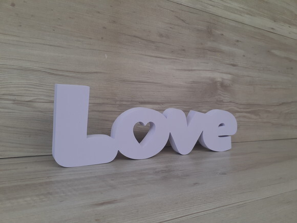 Love vazado coração - linha DW - letras em mdf