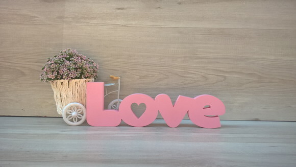 Love vazado coração - linha DW - letras em mdf