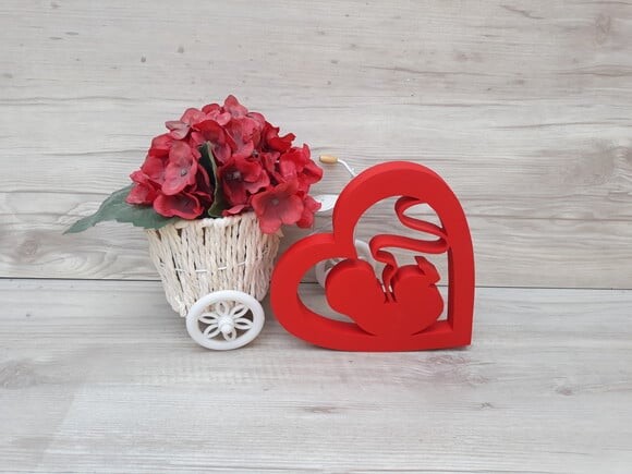Mãe de Coração - peça em mdf - 15cm