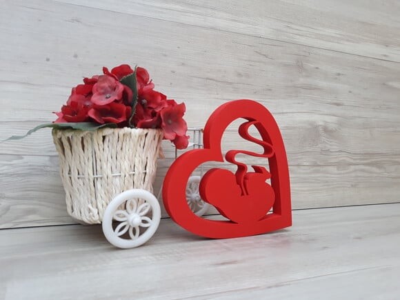 Mãe de Coração - peça em mdf - 15cm