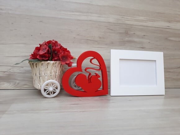 Mãe de Coração + Porta Retrato para fotos 10 x 15 cm