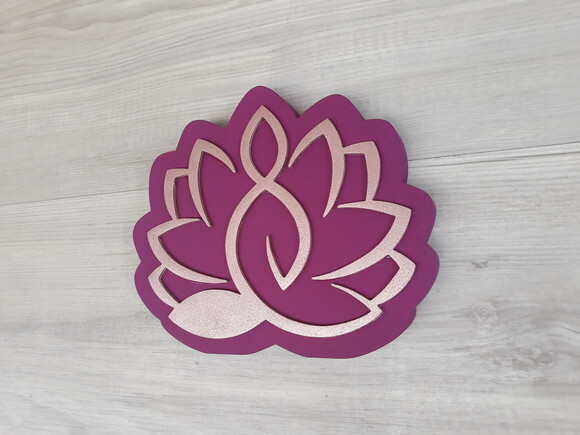 Meditação Flor de Lótus - peça em mdf decorativa de mesa