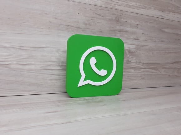 Mídias Sociais - Simbolo Whatsapp - mdf - 12 cm