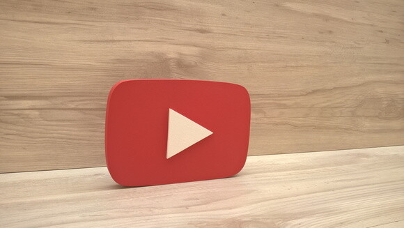 Mídias Sociais - Simbolo YouTube Play - MDF
