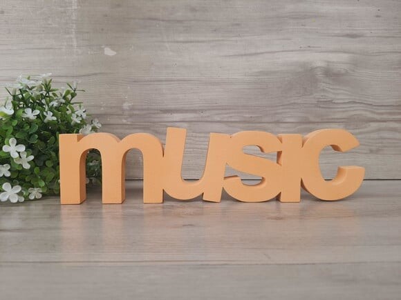 Music - Palavra de Mesa em mdf - Tamanho m