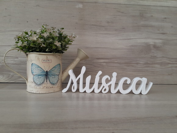 Música - Palavra de mesa em MDF - Tamanho P