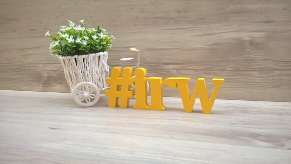 Nome de Mesa em mdf - #irw - 8 cm - Linha Bs
