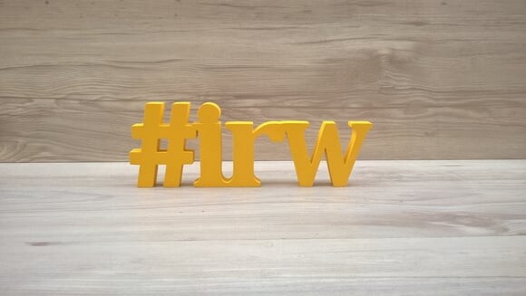 Nome de Mesa em mdf - #irw - 8 cm - Linha Bs