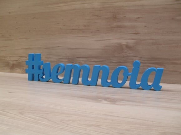 Nome de Mesa em mdf - #semnoia - 10 cm - Linha Lb