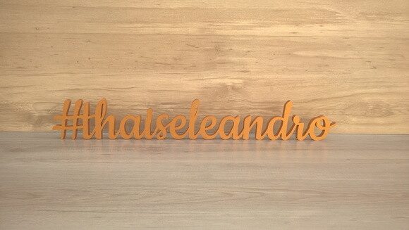 Nome de Mesa em mdf - #thaiseleandro - 8 cm - Linha Ck