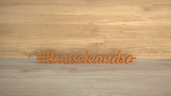 Nome de Mesa em mdf - #thaiseleandro - 8 cm - Linha Ck