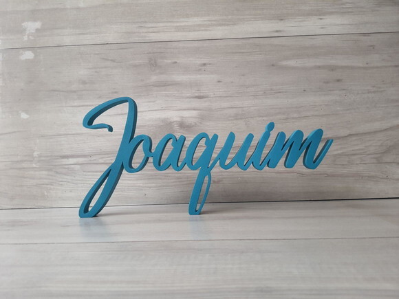 Nome de Mesa em mdf - Linha Ant - Joaquim - 15 cm