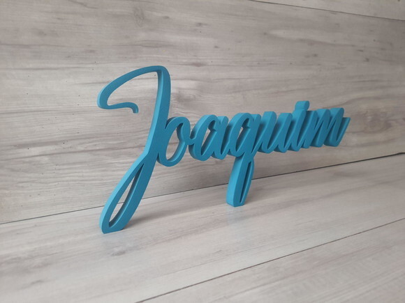 Nome de Mesa em mdf - Linha Ant - Joaquim - 15 cm