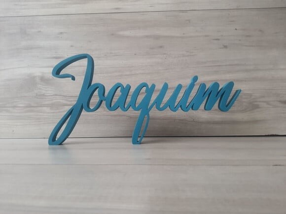 Nome de Mesa em mdf - Linha Ant - Joaquim - 15 cm