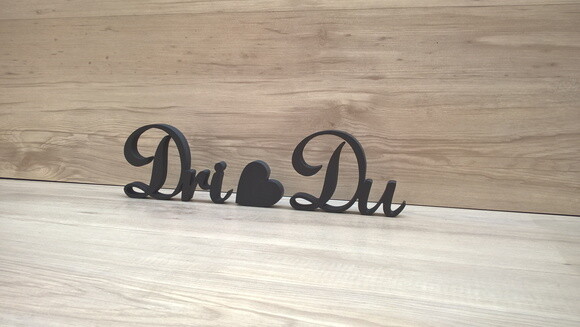 Nome De Mesa Em Mdf - Linha As - Dri Coração Du - 10 Cm