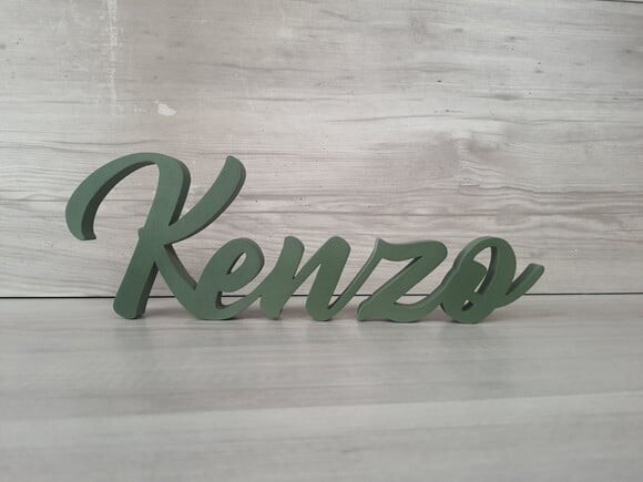 Nome de Mesa em mdf - Linha Br - Kenzo - 10 cm
