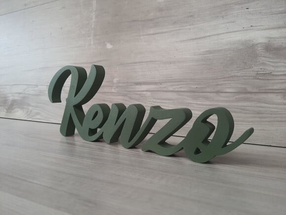 Nome de Mesa em mdf - Linha Br - Kenzo - 10 cm