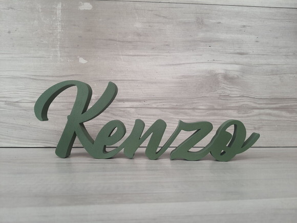 Nome de Mesa em mdf - Linha Br - Kenzo - 10 cm