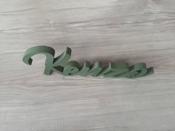 Nome de Mesa em mdf - Linha Br - Kenzo - 10 cm
