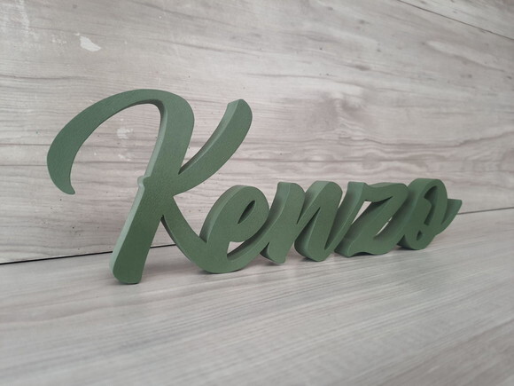 Nome de Mesa em mdf - Linha Br - Kenzo - 10 cm