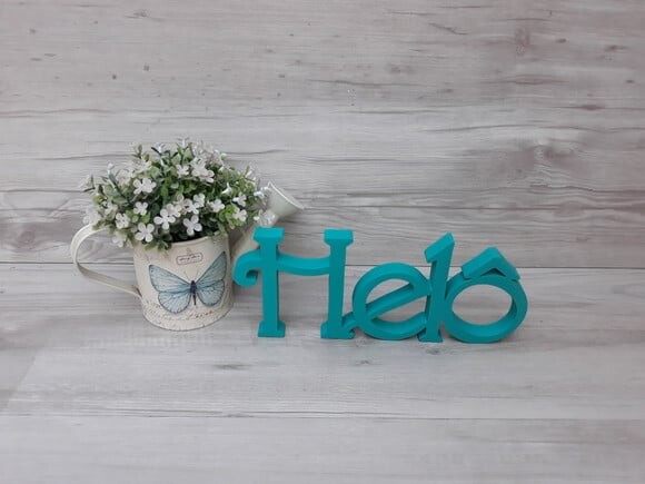 Nome de Mesa em mdf - Linha Ch - Helô 10 cm