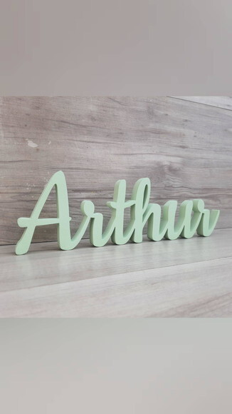 Nome de Mesa em mdf - Linha Ck - Arthur 10 cm