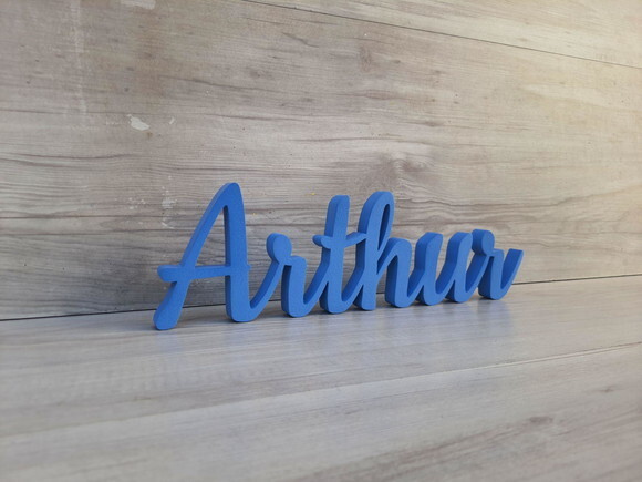 Nome de Mesa em mdf - Linha Ck - Arthur 10 cm