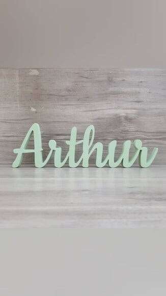 Nome de Mesa em mdf - Linha Ck - Arthur 10 cm