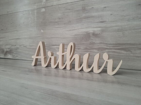 Nome de Mesa em mdf - Linha Ck - Arthur 10 cm