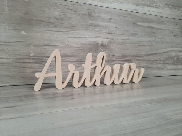 Nome de Mesa em mdf - Linha Ck - Arthur 10 cm