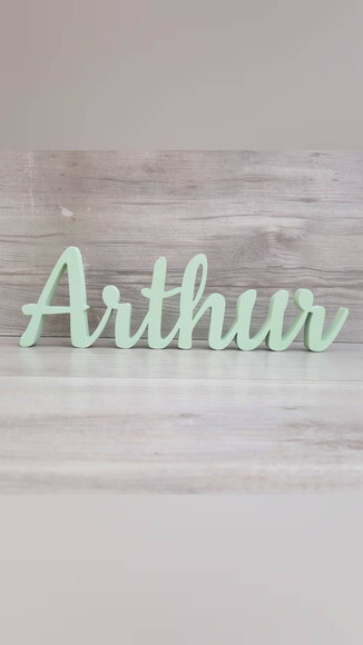 Nome de Mesa em mdf - Linha Ck - Arthur 10 cm