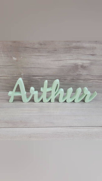 Nome de Mesa em mdf - Linha Ck - Arthur 10 cm