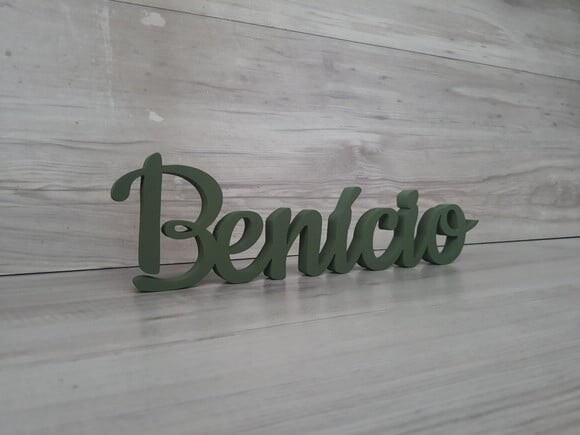 Nome de Mesa em mdf - Linha Ck - Benício 10 cm