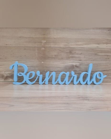 Nome de Mesa em mdf - Linha Ck - Bernardo 13 cm