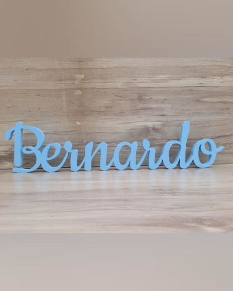 Nome de Mesa em mdf - Linha Ck - Bernardo 13 cm