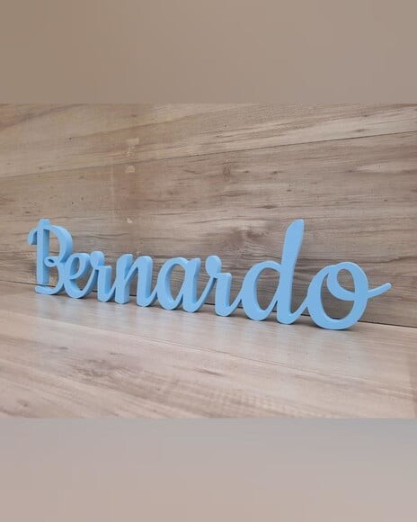 Nome de Mesa em mdf - Linha Ck - Bernardo 13 cm