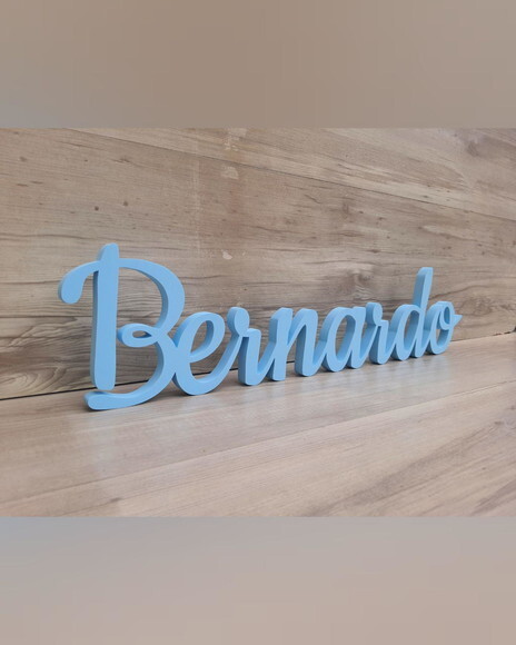 Nome de Mesa em mdf - Linha Ck - Bernardo 13 cm