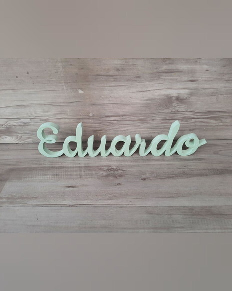 Nome de Mesa em mdf - Linha Ck - Eduardo 10 cm