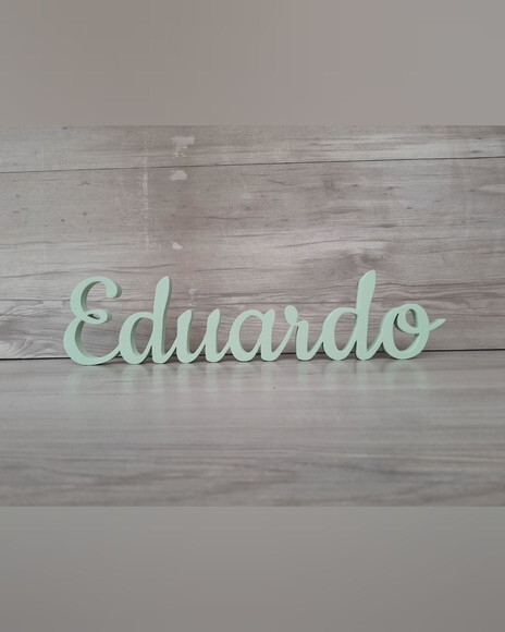 Nome de Mesa em mdf - Linha Ck - Eduardo 10 cm