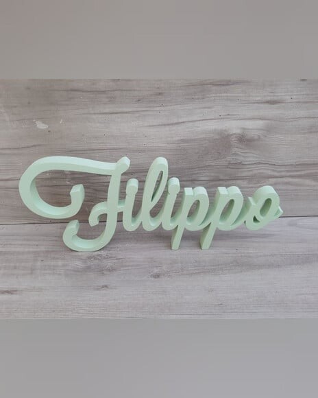 Nome de Mesa em mdf - Linha Ck - Filippo - 13 cm