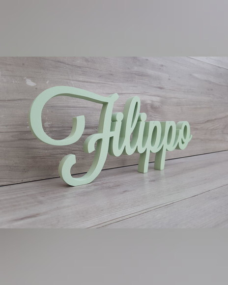 Nome de Mesa em mdf - Linha Ck - Filippo - 13 cm