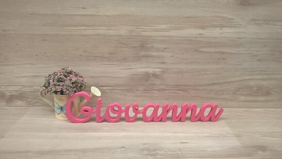Nome de Mesa em mdf - Linha Ck - Giovanna 10 cm